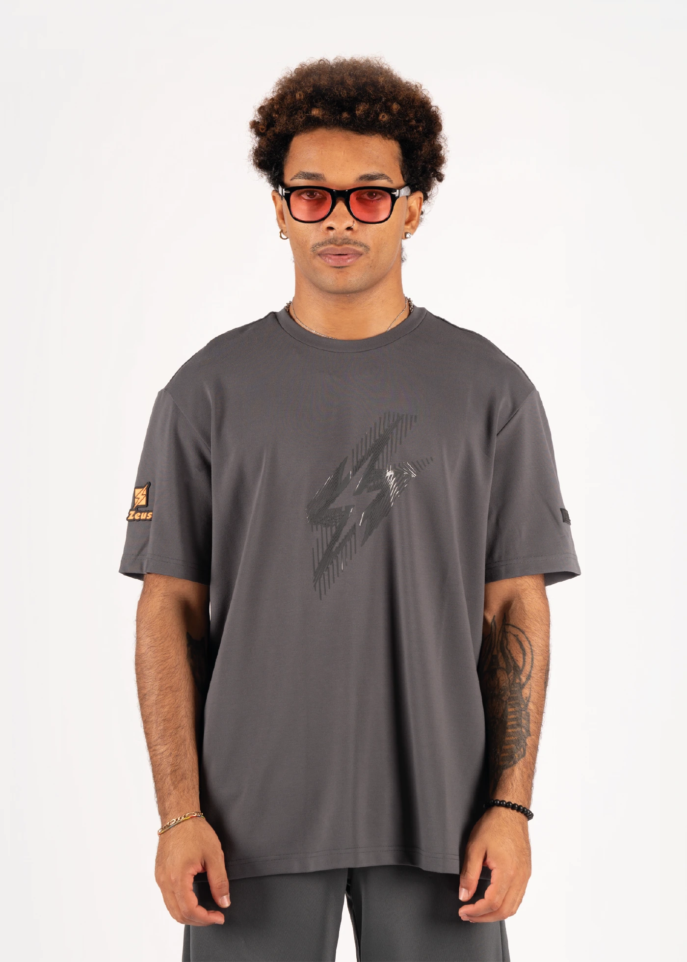 GRIS OSCURO/NARANJA FLUO